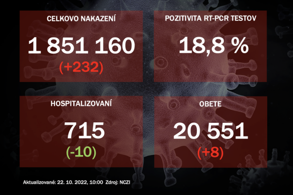 Koronavírus ONLINE: PCR testy v piatok odhalili 232 pozitívnych