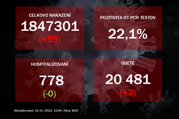 Koronavírus ONLINE: Pozitivita PCR testov klesla