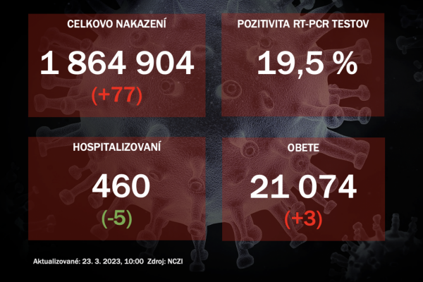 Koronavírus ONLINE: Pozitivita je na úrovni necelých 20 %