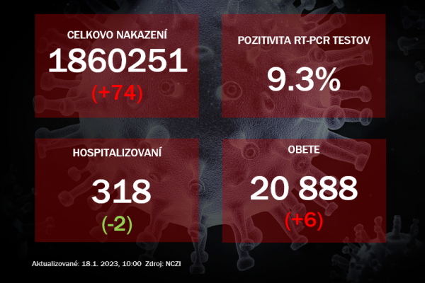 Koronavírus ONLINE: PCR testy v utorok potvrdili 74 pozitívnych